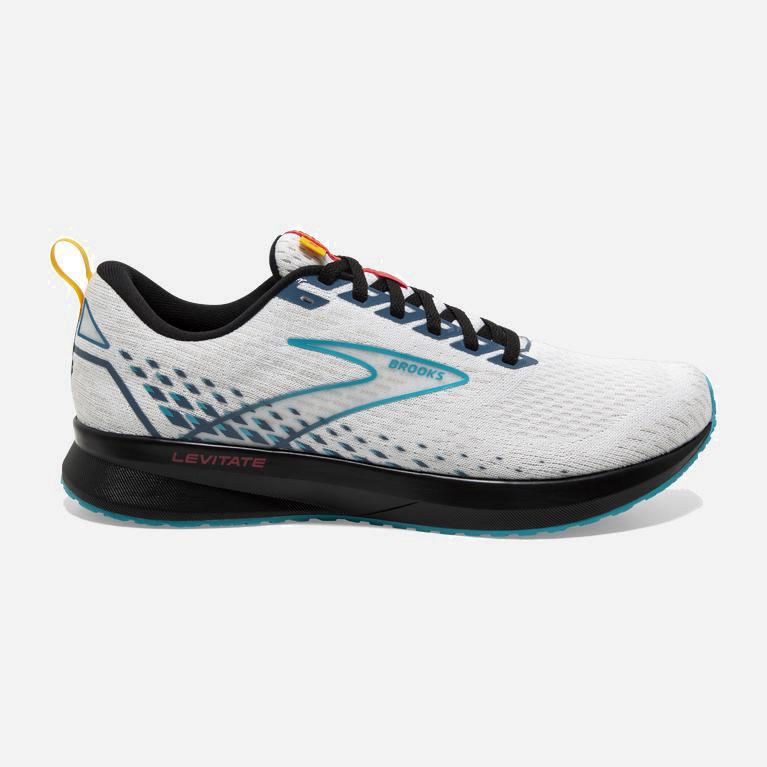 Brooks Levitate 5 - Zapatillas Running Asfalto Hombre - Blancas / Azules / Negras (EB5068327)